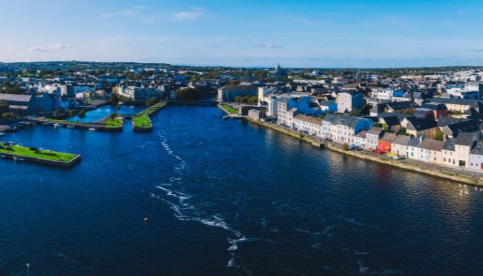 A picture of galway - aerial view
