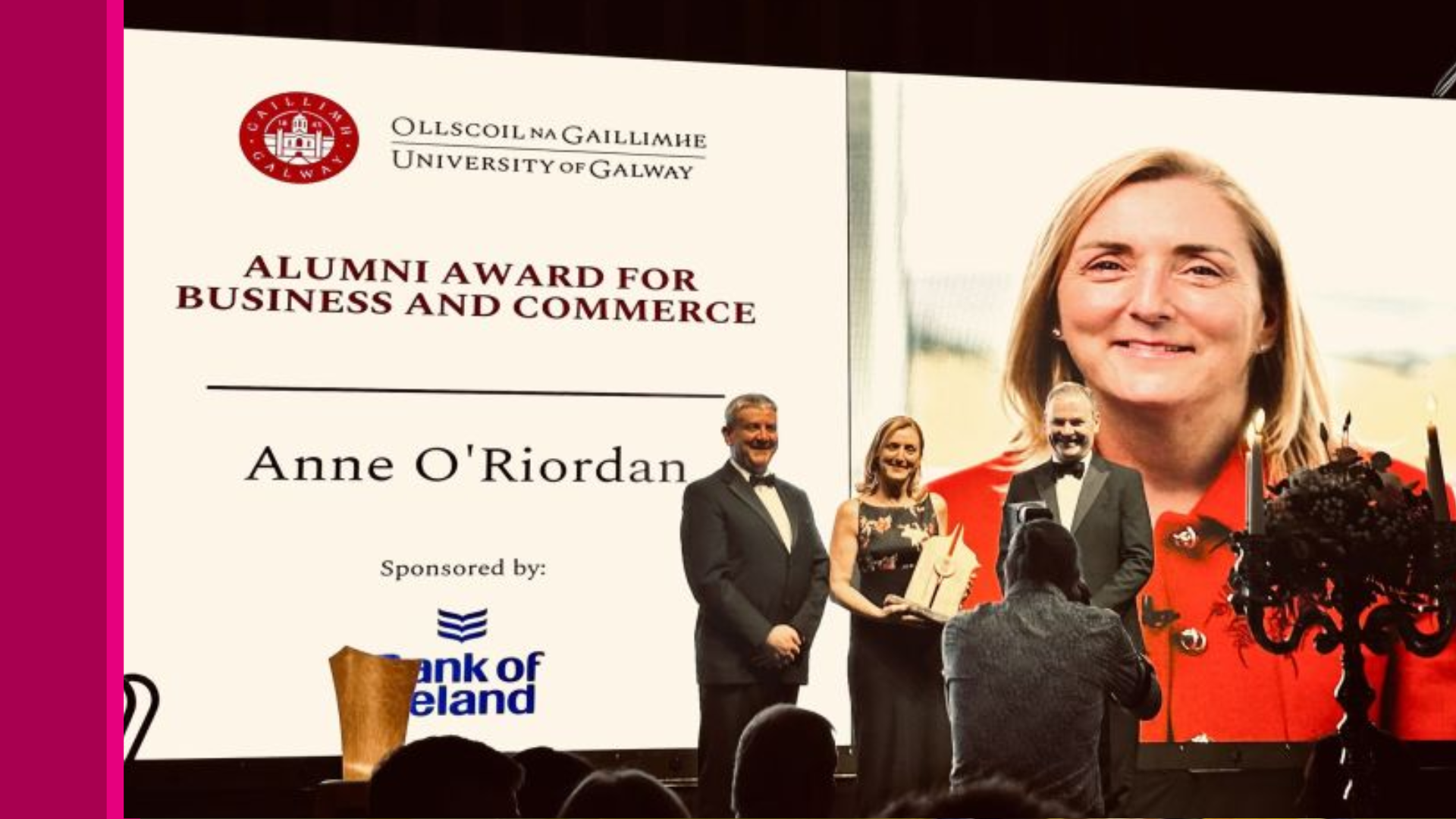 Alumna Anne O'Riordan Honoured at 2025 University of Galway Alumni Awards
